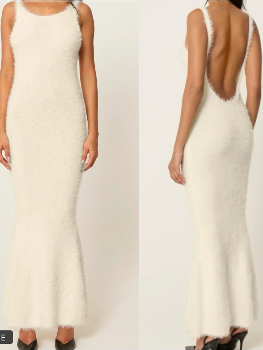 Khy X Entire Studios | Knit Low Back Maxi Dress Cream XS